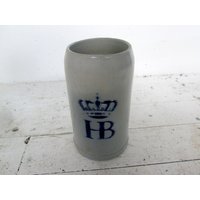 Bierkrug Steingut Steinzeug Hb Vintage Midcentury von OutOfData