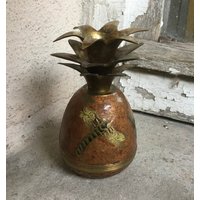 Ananas Kerzenhalter Messing Libelle Detail von OutOfMyBarn