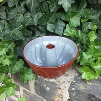 Savarin Backform Antik Emaille Bundt Gugelhupf Form Rustikaler Übertopf Bauernhaus Küche Landhaus Dekor von OutOfMyBarn