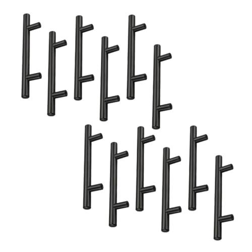 Outanaya 12 Stück Teiliges Edelstahl Schrankgriffe Schwarz Robuste und Langlebige Möbelgriffe für Küchenschränke Kommoden und Kleiderschränke Modernes Design Einfache Montage von Outanaya