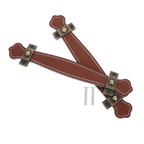 Outanaya 2 STÜCK PU Ledergriff Vintage Zinklegierung Tür und Schubladengriffe Hellbraun Für Küchenschränke Kommoden und Möbel von Outanaya