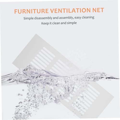Outanaya 2 Stück Aluminiumlegierung Möbel Lüftungsgitter Rechteckiges Langlebiges Verformungsbeständiges Atmungsaktives Ventilationsgitter für Schränke Schuhschränke Kleiderschränke Silber von Outanaya