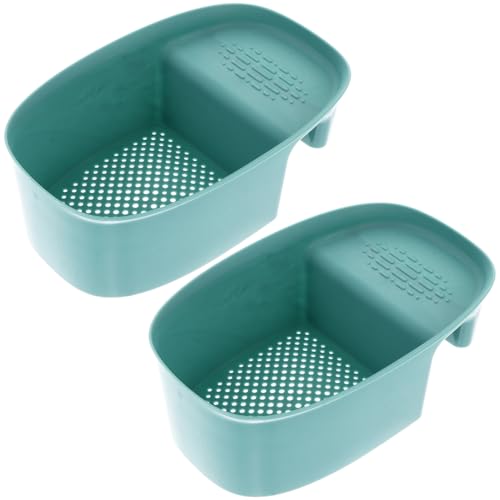 Outanaya 2 Stück Teiliges Ablaufsieb aus Langlebigem Material mit Mehrloch Design für Effizientes Abtropfen Praktischer Spülbecken Organizer und Aufbewahrungskorb für Küche Grün Outanaya 2 Stück Teiliges Ablaufsieb aus Langlebigem Material mit Mehrloch Design für Effizientes Abtropfen Praktischer Spülbecken Organizer und Aufbewahrungskorb für Küche Grün von Outanaya