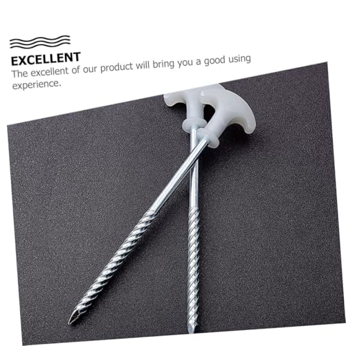 Outanaya 2 Stück Teiliges Zeltheringe aus Rostfreiem Edelstahl Robuste Camping Erdnägel mit Schraubgewinde Langlebige Bodenanker für Zeltbefestigung bei Outdoor Aktivitäten und Camping von Outanaya