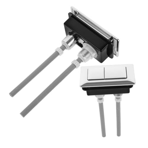 Outanaya 2 Stück Toiletten druckknopf Ersatz Rechteckiger Wc Spülknopf mit Doppelspülung Passend Einfache Installation Benutzerfreundlich Effiziente Wassernutzung für Zufällige Farbe von Outanaya