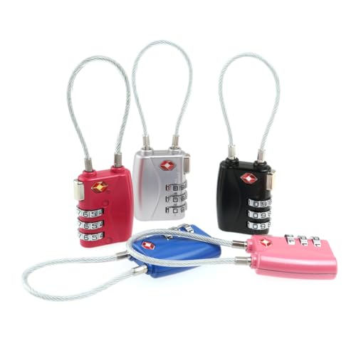 Outanaya 2 Stück Tsa Zugelassene Kabel Gepäckschlösser mit Stelliger Zahlenkombination aus Langlebiger Zinklegierung in Schwarz und Blau Geeignet für Koffer Taschen Rucksäcke und Outanaya 2 Stück Tsa Zugelassene Kabel Gepäckschlösser mit Stelliger Zahlenkombination aus Langlebiger Zinklegierung in Schwarz und Blau Geeignet für Koffer Taschen Rucksäcke und von Outanaya