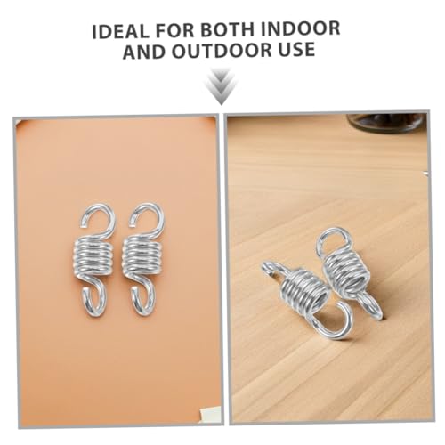 Outanaya 4 Stück Robuste Porch Swing Federn aus Metall Wetterbeständig Hochbelastbar für Hängesessel Hängematten und Schaukelstühle Stabiler Zugfeder Halter für Garten und Terrasse von Outanaya