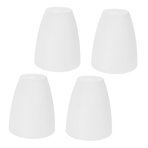 Outanaya 4 Stück Teiliges Kunststoff Lampenschirme mit Flacher Kante Weiß Mittlerer Lochdurchmesser Kompatibel mit Lampenfassung Schnell Montierbar Vielseitig Einsetzbar für Steh und von Outanaya