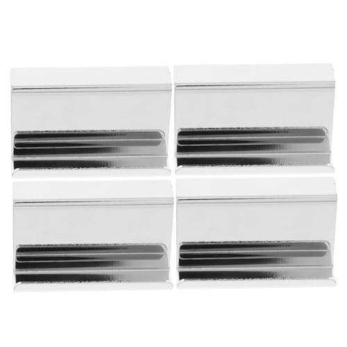 Outanaya 4 Stück Teiliges Tür Clip Griff Stabiler Halter für Vitrinen und Glastüren Geeignet für Glas oder Elegantes Design Installieren von Outanaya