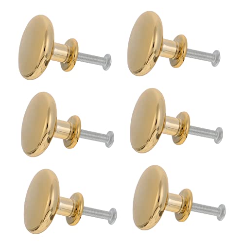 Outanaya 6 Stück Teiliges Goldene Möbelknöpfe für Schränke Multifunktionale Runde Türgriffe Legierung für Küchen Schlafzimmer und Badezimmer von Outanaya