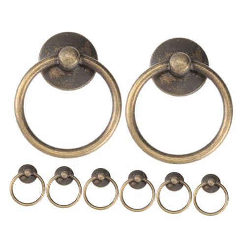 Outanaya 8 Stück Vintage-schrankschubladengriffe Metall Mit Tropfenringen Für Kommoden, Schränke, Schränke, Antike Möbelbeschläge Outanaya 8 Stück Vintage-schrankschubladengriffe Metall Mit Tropfenringen Für Kommoden, Schränke, Schränke, Antike Möbelbeschläge von Outanaya