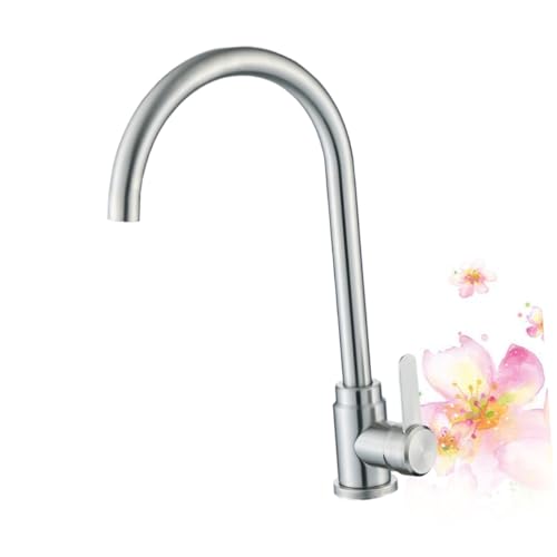 Outanaya Edelstahl Wasserhahn Küchenarmatur mit Keramikventil Drehbar für Warm und Kaltwasser Tropffreier Wasserhahn für Waschbecken und Badezimmer Einfache Montage Langlebig und Rostfrei Outanaya Edelstahl Wasserhahn Küchenarmatur mit Keramikventil Drehbar für Warm und Kaltwasser Tropffreier Wasserhahn für Waschbecken und Badezimmer Einfache Montage Langlebig und Rostfrei von Outanaya