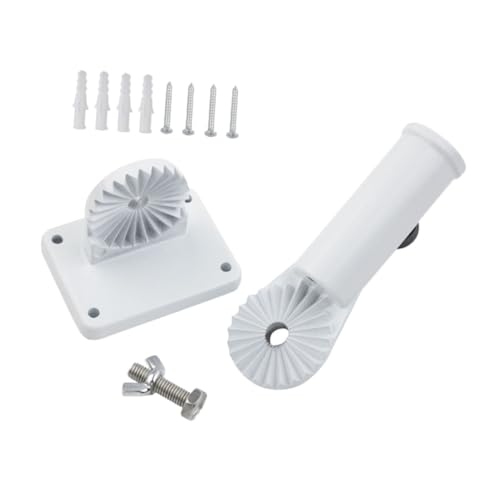 Outanaya Einstellbare Wandhalterung Fahnenmasthalter aus Aluminiumlegierung und Abs Wetterfest und Robust Verstellbarer Winkel für Balkon Garten Terrasse Geeignet für Verschiedene von Outanaya