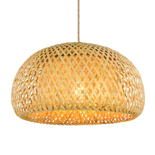 Outanaya Rattan Hängeleuchte Lampenschirm Deckenleuchte Rustikaler Stil Handgewebt Für Wohnzimmer Schlafzimmer Restaurant von Outanaya