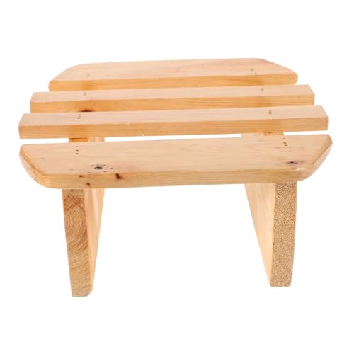 Outanaya Rutschfester Holz Fußhocker Rund Leichter Fußstütze für Sauna Badezimmer Wohnzimmer Multifunktionaler Beistellhocker für Entspannte Fußbäder und Komfortable von Outanaya