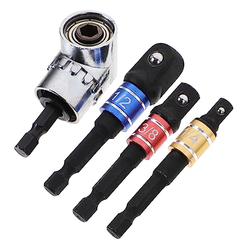 Outanaya Winkelbohrer Bit Adapter Teilig Sechskantschaft Stecknuss Adapter Schlagschrauber Zubehör für Bohrmaschinen DIY Schraubarbeiten Langlebig und Rutschfest von Outanaya