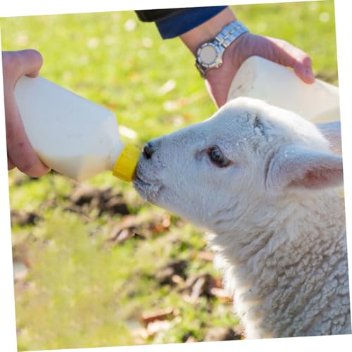 Outanaya Ziegen Lämmer milchflaschen mit Kurzem Sauger PVC Futterflaschen für Schafe Kleintiere Glatte Oberfläche Auslaufsicher Stabil und Leicht zu Reinigen von Outanaya