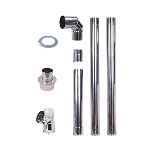 Pelletrohrset 80mm Rauchrohr Inox 304 Edelstahl Lüftungschlauch Abgasrohr 1m Pelletrohr Kapselknie T-Stück Kondenskapsel Bogen Winkelrohr 90° Adapter schornstein Erweiterung Ofenrohr Wandrosette Pelletrohrset 80mm Rauchrohr Inox 304 Edelstahl Lüftungschlauch Abgasrohr 1m Pelletrohr Kapselknie T-Stück Kondenskapsel Bogen Winkelrohr 90° Adapter schornstein Erweiterung Ofenrohr Wandrosette von Outas