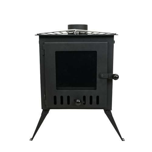 Outbacker Firebox Vista XL Eco Burn | 4,0 kW 19 kg | einwandiges Rauchabzug-Set (Funkenfänger, 1,6 m Einzelset) von Outbacker
