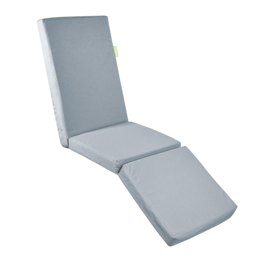 Outbag Relax Gartenstuhl-Auflage mit Fußteil Plus für Hochlehner - stone grey - Fußteil 50 cm - Sitzfläche 50 cm - Lehne H80 x B50 cm von Outbag