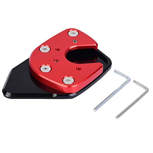 Kickstand Extender Foot, Motorrad Anti-Rutsch-Seitenständer Kickstand Extension Pad Vergrößern für Honda NC750X 17-19 Rot, Aluminiumlegierung, Gold, Blau, Rot, Grau (Optional) von Outbit