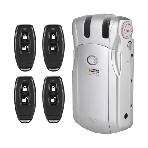 Smart Lock Elektronisches Schloss, WAFU Wireless Unsichtbares schlüsselloses elektronisches Schloss mit Funkfernbedienung Home Smart Remote Control Door Lock von Outbit