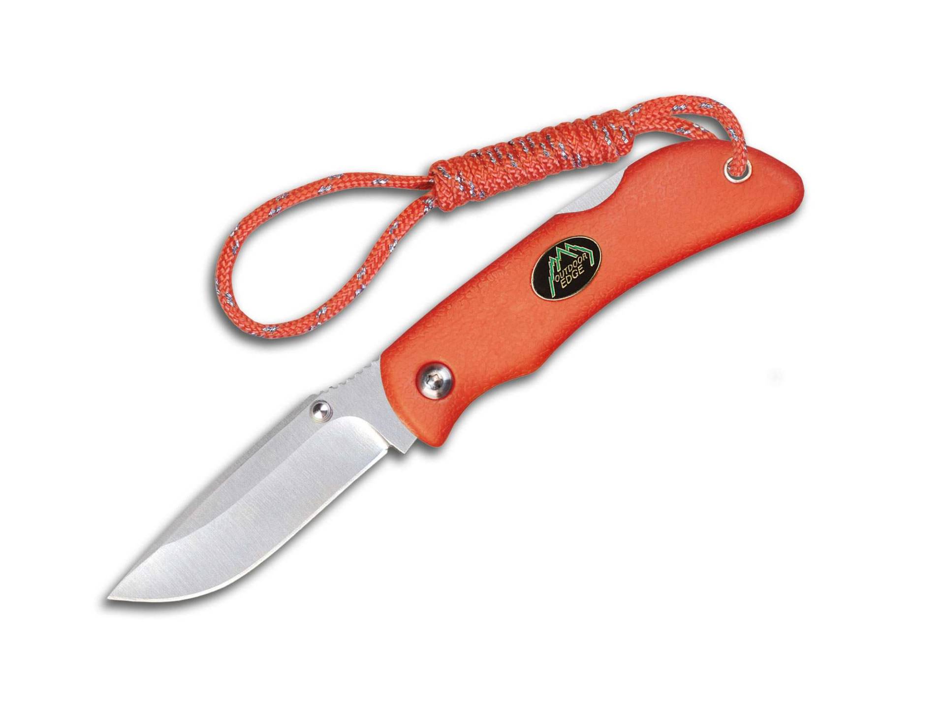 Taschenmesser Mini-Blaze Orange kleines mit Lanyard von Outdoor Edge