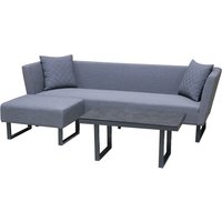 Outdoor living Limoges Loungeset 3tlg. Aluminium/Sunbrella Sooty ohne Kissen von Outdoor Living