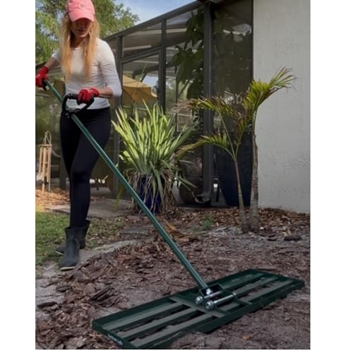 Rasen-Nivellierrechen, Bodenoberflächen-Werkzeug für Erde und Gras mit Anti-Flip-Verbesserung von Outdoor Lyfe