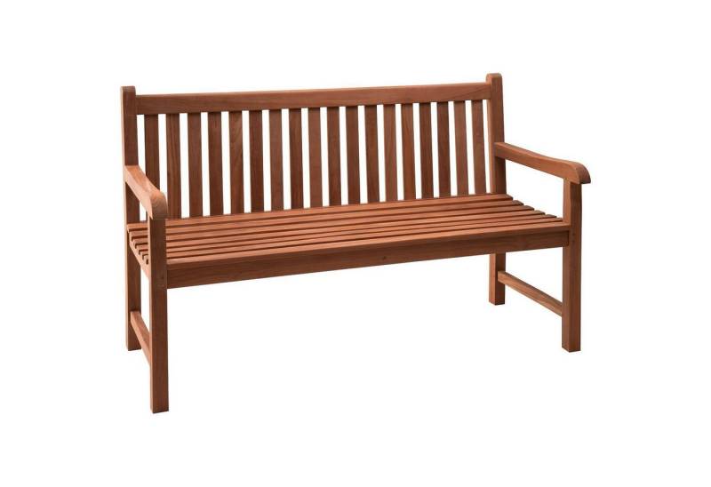Outdoor Gartenbank KAMPEN, 2,5-Sitzer, Braun, Teakholz massiv, (1-St), B 150 x H 92 x T 55 cm von Outdoor