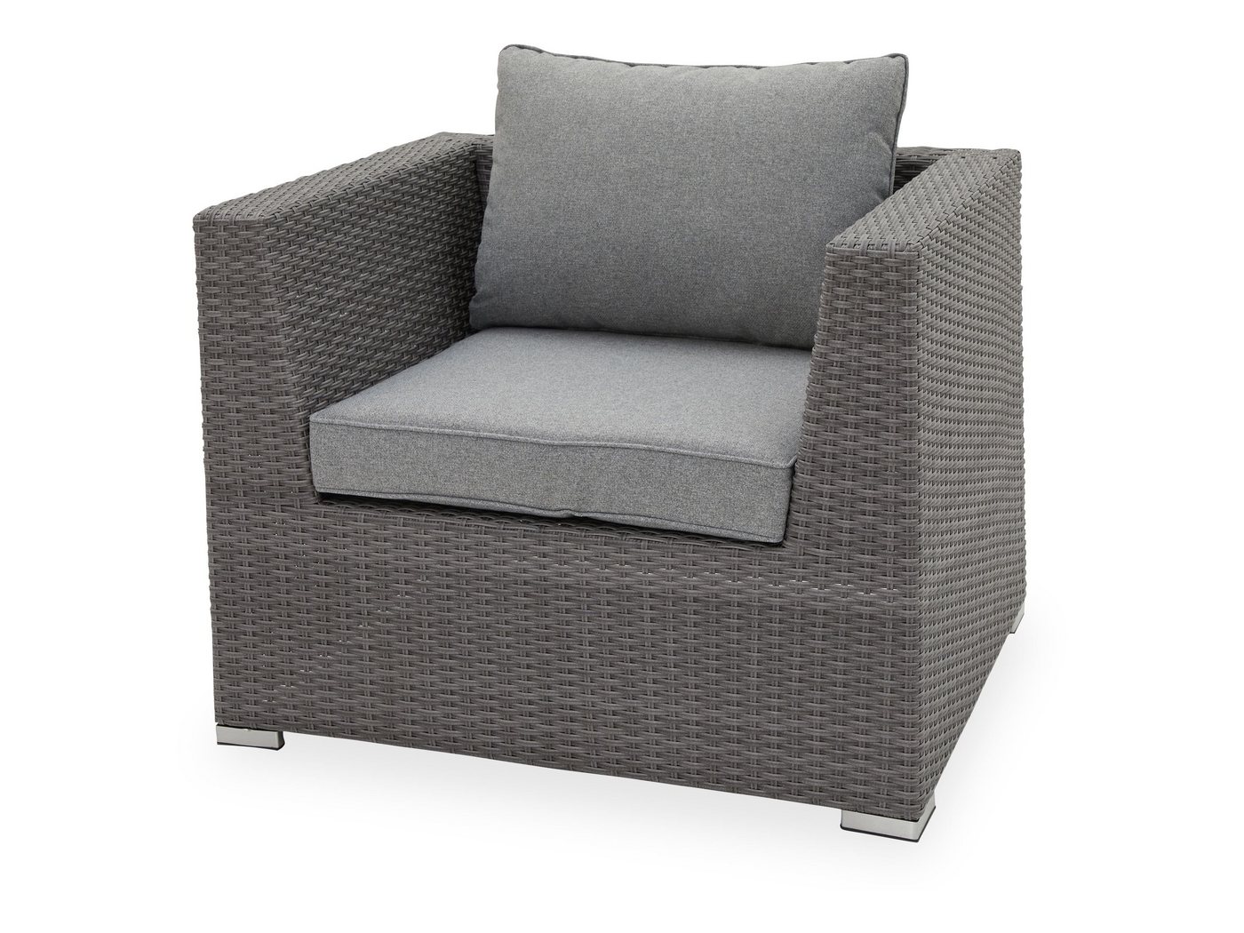 Outdoor Loungesessel Loungesessel outdoor Rügen (BHT 102x75x86 cm) BHT 102x75x86 cm grau von Outdoor