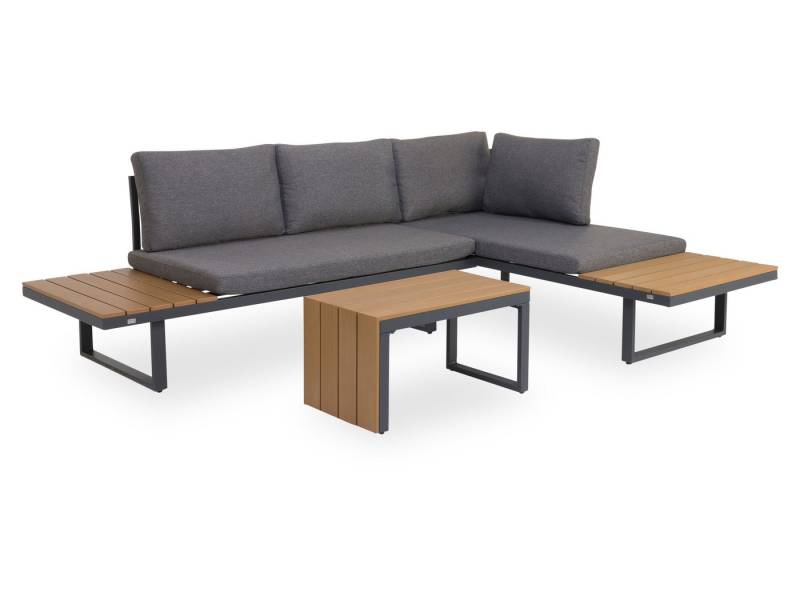 Outdoor Gartenlounge-Set Loungeecke Outdoor Runei grau Garten-Sofa Loungesofa Outdoorsofa von Outdoor