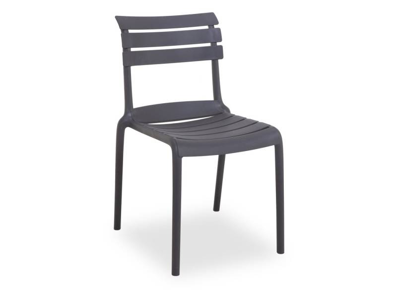 Outdoor Gartenstuhl Gartenstuhl outdoor BEN grau BHT 57x82x41 cm grau Stapelstuhl von Outdoor