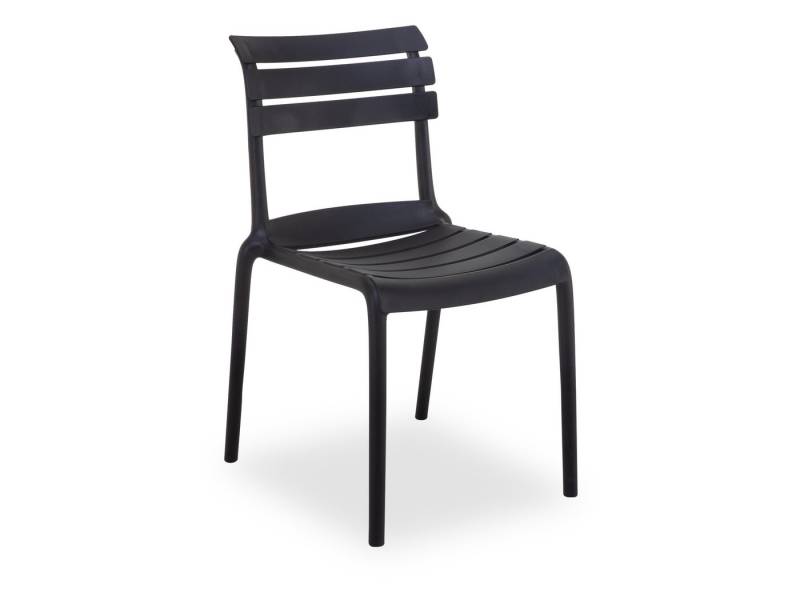 Outdoor Gartenstuhl Gartenstuhl outdoor BEN schwarz BHT 57x52x41 cm schwarz Stapelstuhl von Outdoor