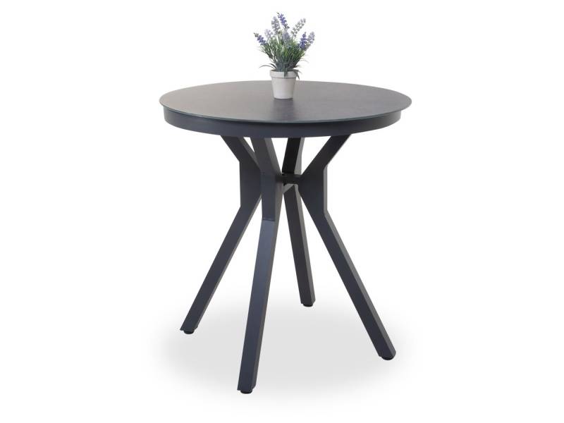 Outdoor Gartentisch Gartentisch outdoor COMO DH 70x75 cm grau Outdoortisch Balkontisch von Outdoor