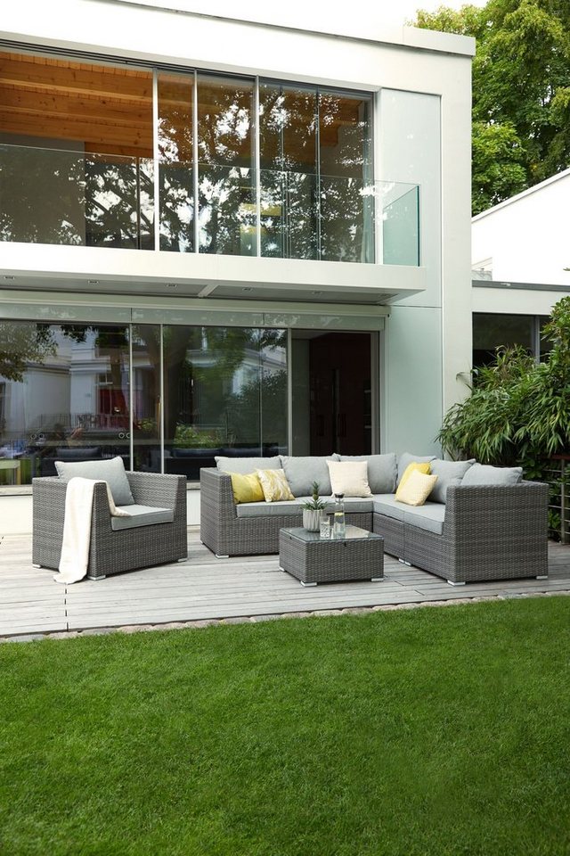 Outdoor Gartenlounge-Set Loungeecke 7tlg.Outdoor Rügen grau Garten-Sofa Loungesofa von Outdoor