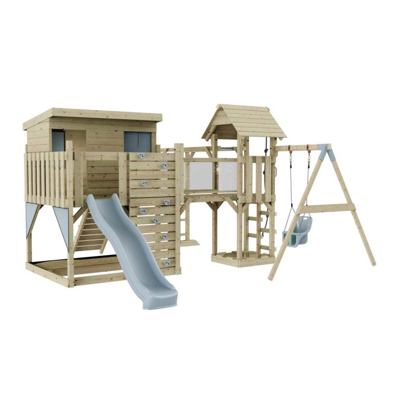 OutdoorToys Spielturm Inga mit Babyschaukel Eisblau von OutdoorToys