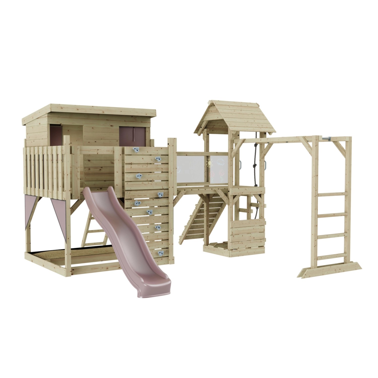 OutdoorToys Spielturm Isak  Altrosa von OutdoorToys