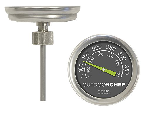Outdoorchef Grillthermometer bis 400 °C | Deckelthermometer Klassisch mit extra großem Ziffernblatt von OUTDOORCHEF