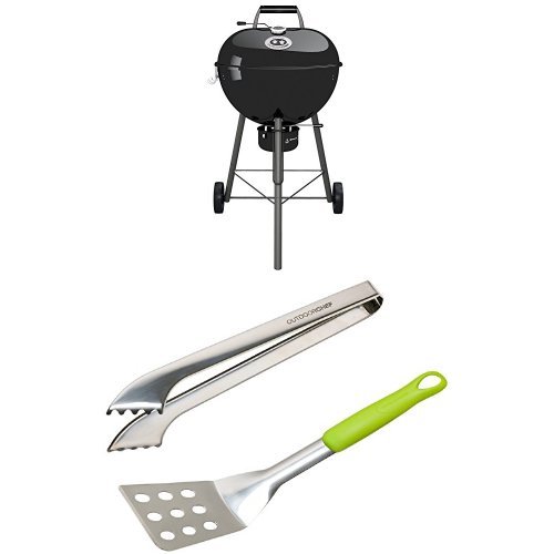 Outdoorchef Kohle Kugelgrill Chelsea 570 C, schwarz + Grillbesteck von Outdoorchef