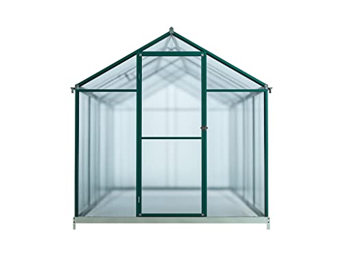 Outgarden Gewächshaus Royal | Hohlkammerplatte 4 mm | 4,4 m² | Aluminium eloxiert | B x T x H: 182 x 243 x 188,3 cm | Mit Dachfenster und Flügeltür | Inkl. Fundament von Outgarden