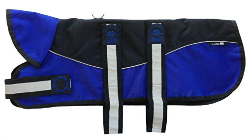 Outhwaite Hundemantel, reflektierend, ungepolstert, 56 cm, Schwarz/Blau von Outhwaite