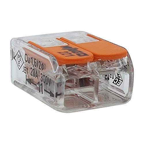 WAGO 50er Set Wago Anschlussklemmen 20x 2 Adern 20x 3 Adern 10x 5 Adern mit Hebel 0,2-4 qmm Kleine Bauform, Transparent WAGO 50er Set Wago Anschlussklemmen 20x 2 Adern 20x 3 Adern 10x 5 Adern mit Hebel 0,2-4 qmm Kleine Bauform, Transparent von WAGO