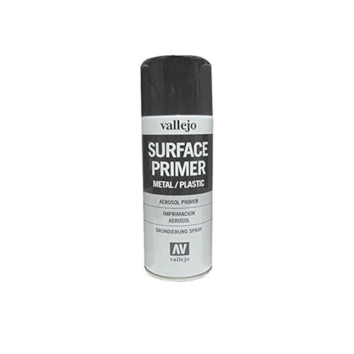 Outletdelocio. Vallejo 28012 Sprühfarbe, schwarz, extrafeine Körnung, für Kunststoff- oder Metalloberflächen von Outletdelocio