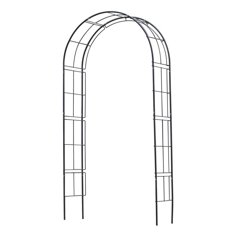 Nature Rosenbogen gebogen, H229x113x38cm, schwarz von Outside Living - Ubbink