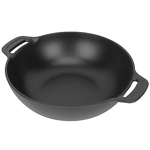 Outspark Gusseisen-Grill-Wok für Weber Gourmet BBQ System, Spirit I/II 200 300 SER, Genesis II E-310/LX S-440, Summit Series Grillrost, Outdoor-Grillzubehör für Weber 7425 von Outspark
