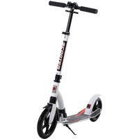 HOMCOM Kinderscooter Kickscooter mit Stoßdämpfung Tretroller Weiß 92,5 x 37,5 x 87-101,5 cm von Outsunny