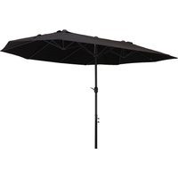 Doppelsonnenschirm Gartenschirm Marktschirm mit Handkurbel 460 x 270 cm von Outsunny