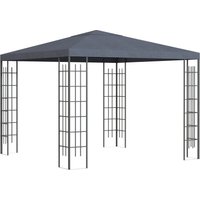 Gartenpavillon 3 x 3 m Pavillon Gartenzelt Festzelt Partyzelt Stahl Polyester Grau von Outsunny