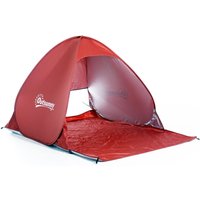 Outsunny Wurfzelt Strandzelt Pop Up Zelt Strandmuschel Automatisch Campingzelt von Outsunny